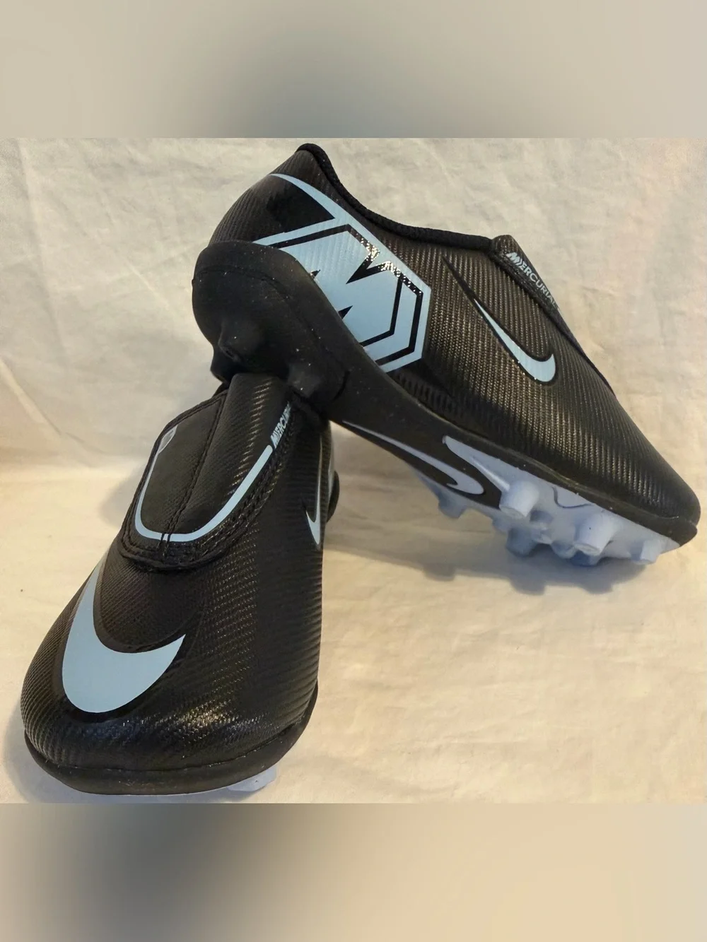 Nike Jr Vapor 16 Club PS Soccer Cleats Black/Blue FQ8290-003 Toddler Sz: 11C